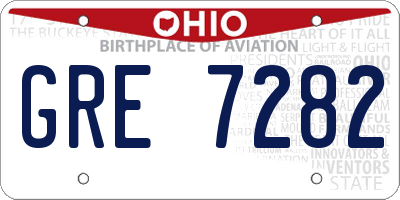 OH license plate GRE7282