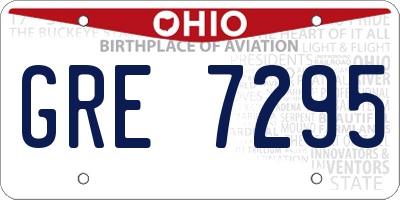OH license plate GRE7295
