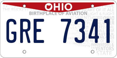 OH license plate GRE7341