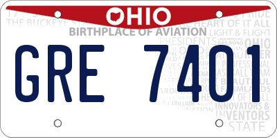 OH license plate GRE7401