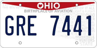 OH license plate GRE7441