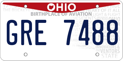 OH license plate GRE7488