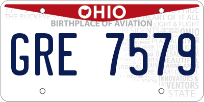 OH license plate GRE7579