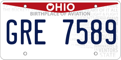 OH license plate GRE7589