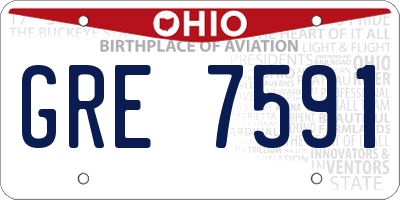 OH license plate GRE7591