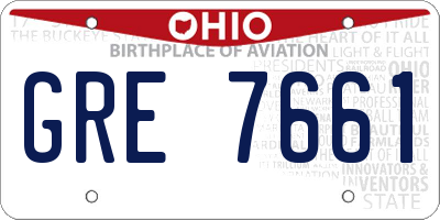 OH license plate GRE7661