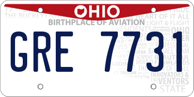 OH license plate GRE7731