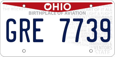 OH license plate GRE7739