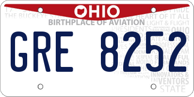 OH license plate GRE8252