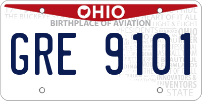 OH license plate GRE9101