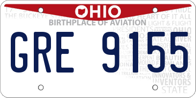OH license plate GRE9155
