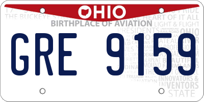 OH license plate GRE9159