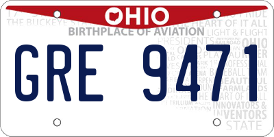 OH license plate GRE9471