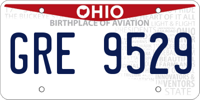 OH license plate GRE9529