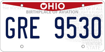 OH license plate GRE9530