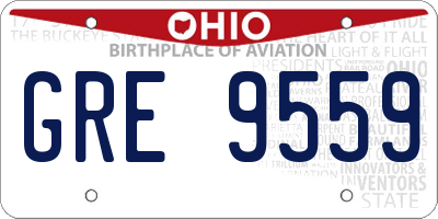 OH license plate GRE9559