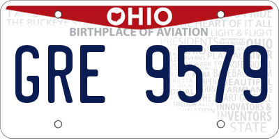 OH license plate GRE9579