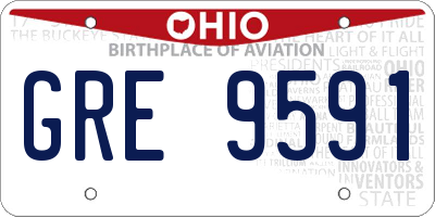 OH license plate GRE9591