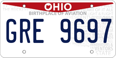 OH license plate GRE9697
