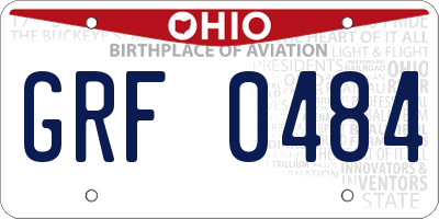 OH license plate GRF0484