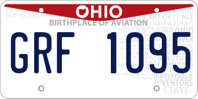 OH license plate GRF1095
