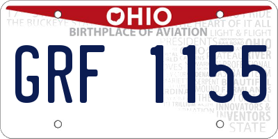 OH license plate GRF1155
