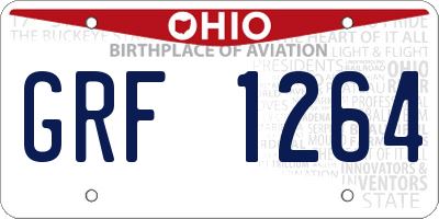 OH license plate GRF1264