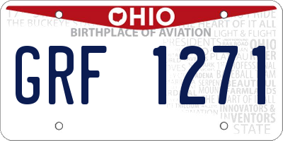 OH license plate GRF1271