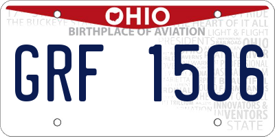 OH license plate GRF1506