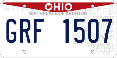 OH license plate GRF1507