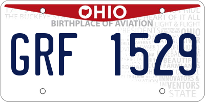 OH license plate GRF1529