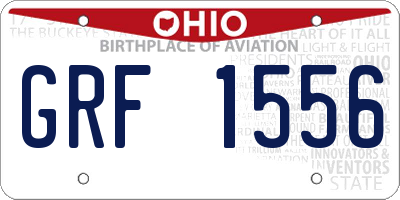 OH license plate GRF1556