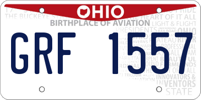 OH license plate GRF1557