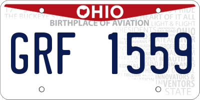 OH license plate GRF1559