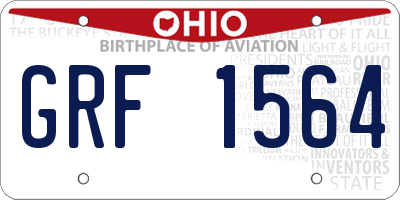 OH license plate GRF1564
