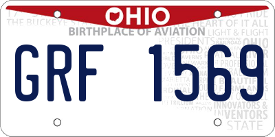 OH license plate GRF1569