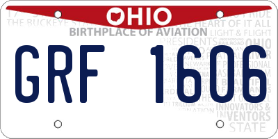 OH license plate GRF1606