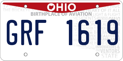 OH license plate GRF1619