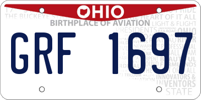 OH license plate GRF1697