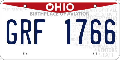 OH license plate GRF1766