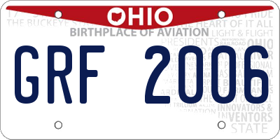 OH license plate GRF2006