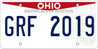 OH license plate GRF2019