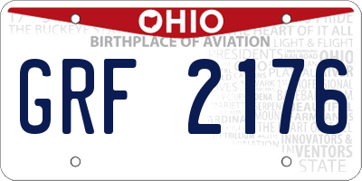 OH license plate GRF2176