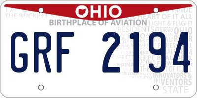 OH license plate GRF2194