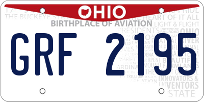 OH license plate GRF2195