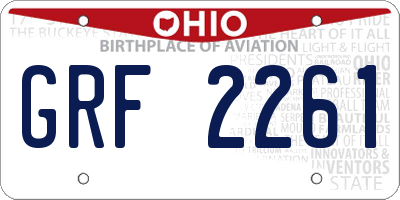 OH license plate GRF2261