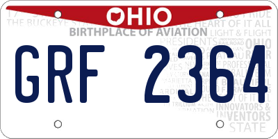 OH license plate GRF2364