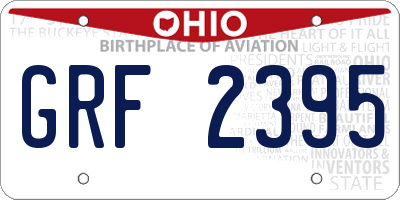 OH license plate GRF2395