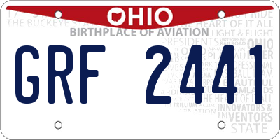 OH license plate GRF2441