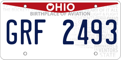 OH license plate GRF2493